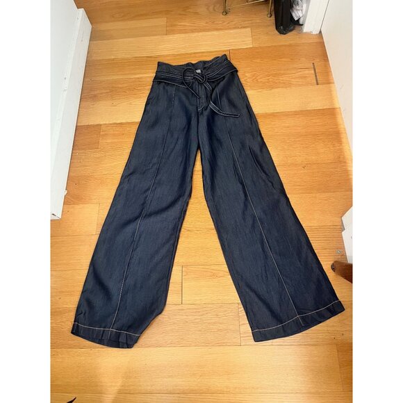PINKFILOSOFY Wide Leg Belted Tencel Jeans Size Small - Picture 6 of 8